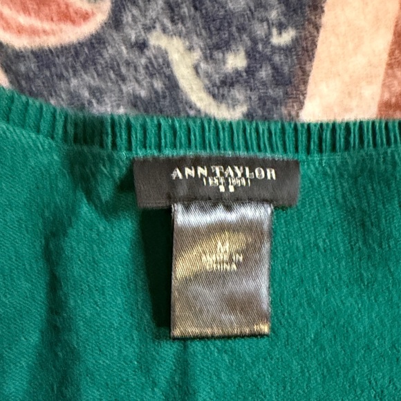 Ann Taylor Teal Button-Up Cardigan - Picture 2 of 3